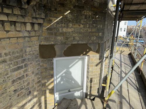 Concrete lintel repairs to a seafront block of flats, Brighton