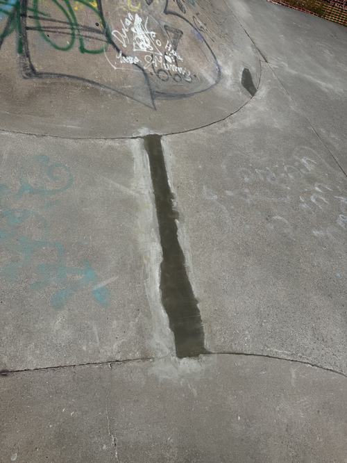 Concrete repairs to a public skatepark, Bournemouth