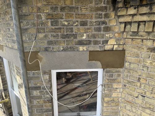 Boot lintel concrete repairs to a parade of shops, Polegate