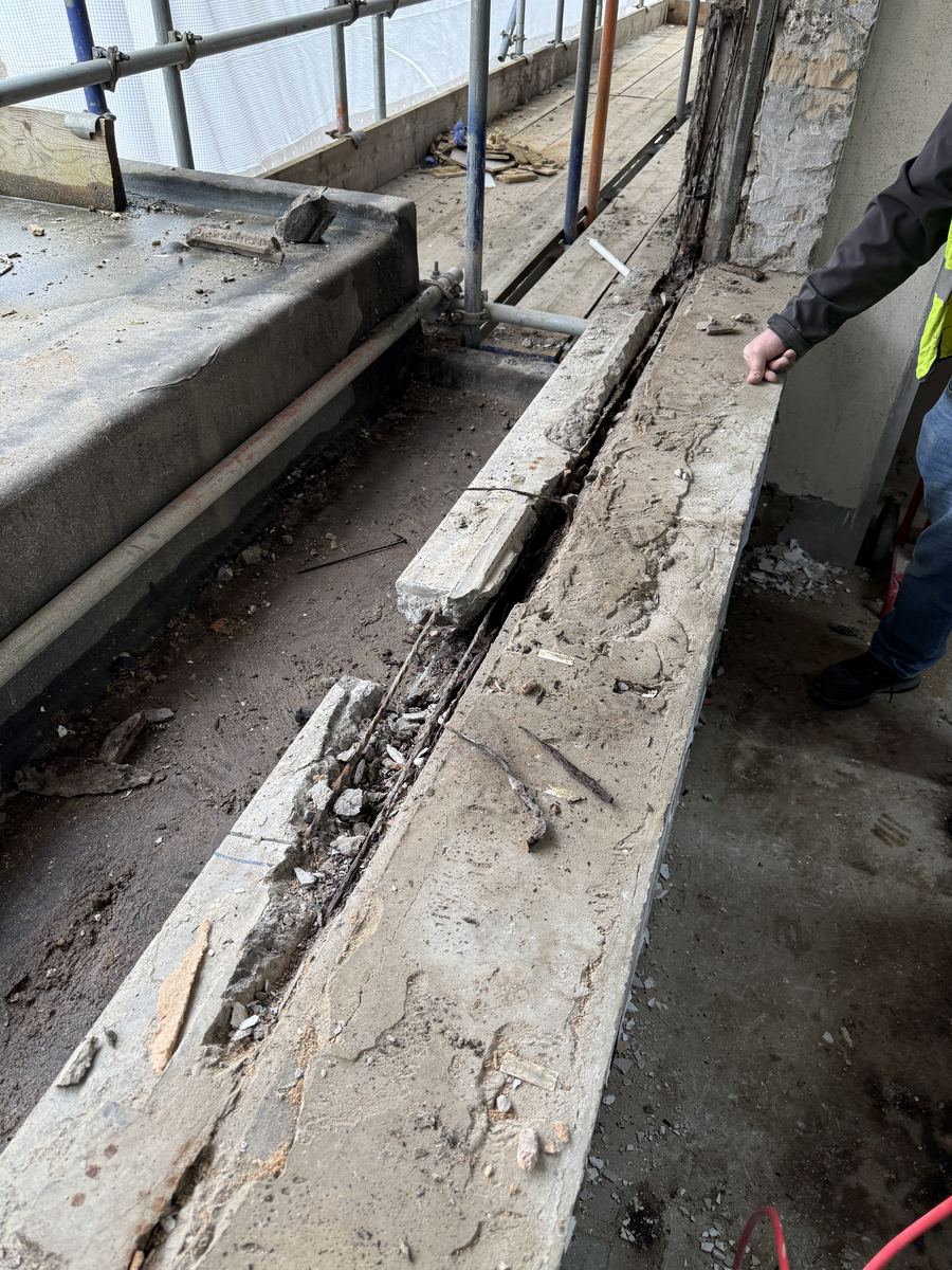 Office conversion cill and mullion repairs, Guildford